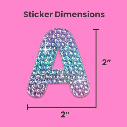 Sparkly Rhinestone Alphabet Letter Sticker A