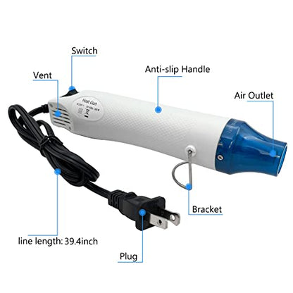 Heat Gun Mini Hot Air Gun for DIY Crafts Embossing Shrink Wrap