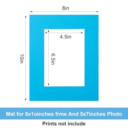10 Pack 8x10 Mixed Colors Picture Mats