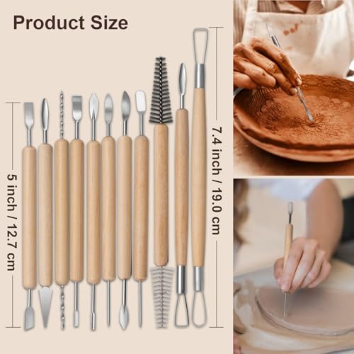43 Pcs Polymer Clay Sculpting Tools Kit for Adults