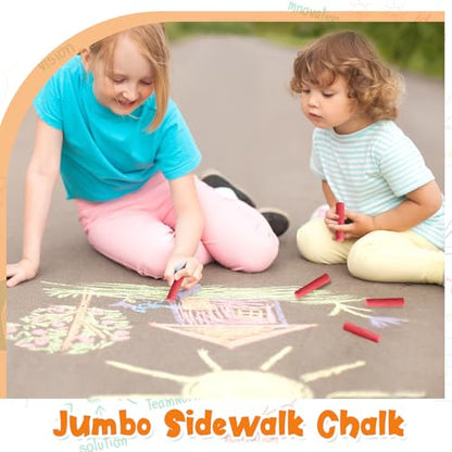 20 Pcs Sidewalk Chalks for Kids Non Toxic Jumbo Chalk for Party Gift Outdoor Art Classroom Play Painting (20 Count)