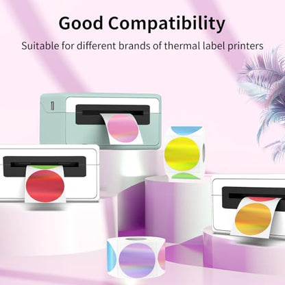 1.5 inch Holographic Thermal Labels Stickers