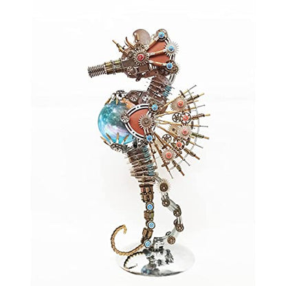 Meatalkitor 3D Puzzle Steampunk Seahorse Lamp