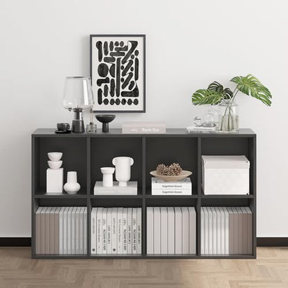 Wooden 8 Cube Storage Organizer with Closed Back Panel (8 Count)