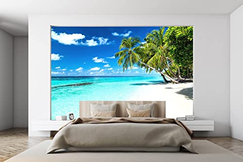 Palm Tree Wall Mural Tropic Paradise Beach Seascape Murals