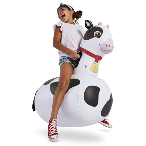 Hop N Go Inflatable Bouncy Cow Riding