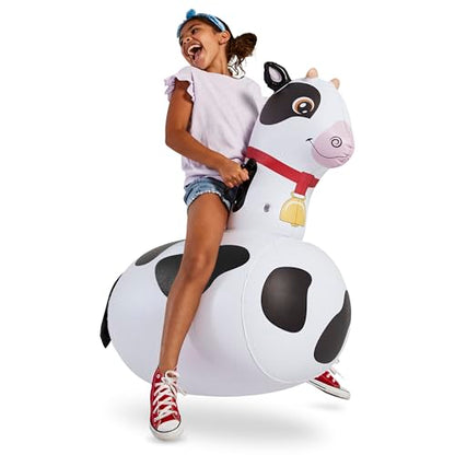 Hop N Go Inflatable Bouncy Cow Riding