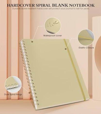 Blank Spiral Notebook Journal 8.5” x 11”