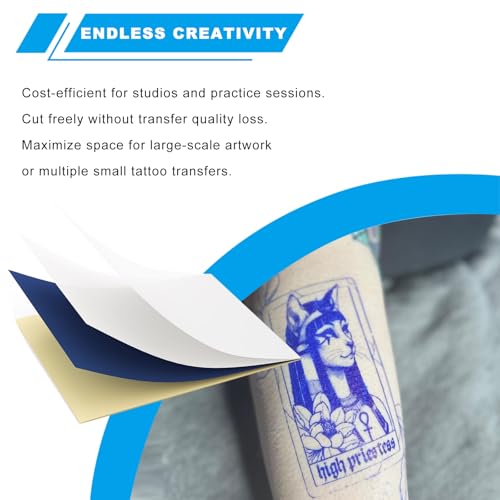 Tattoo Transfer Paper 100 Sheets Thermal Stencil Paper for Tattooing (100 Count)