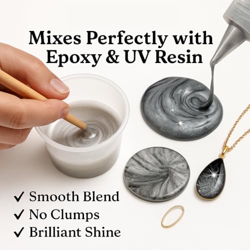 Silver Epoxy Resin Pigment Paste 6.7oz (6.7 Fl Oz)