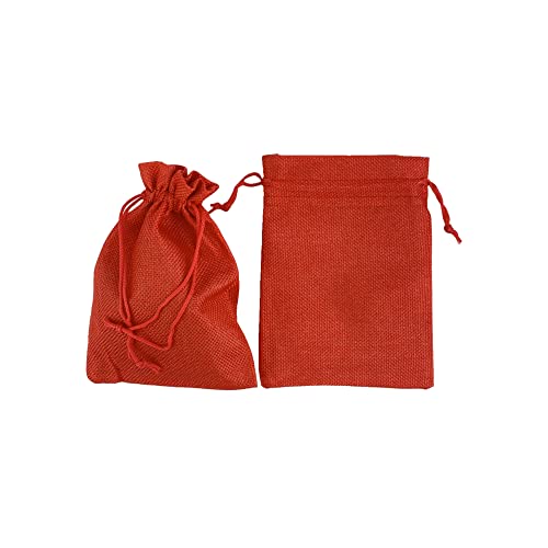 Pack of 20 Burlap Gift Bags with Drawstring Linen Jewelry Pouches Wedding Hessian Jute Bags for Birthday Jewelry and Treat Pouches Party Wedding Favors Gift