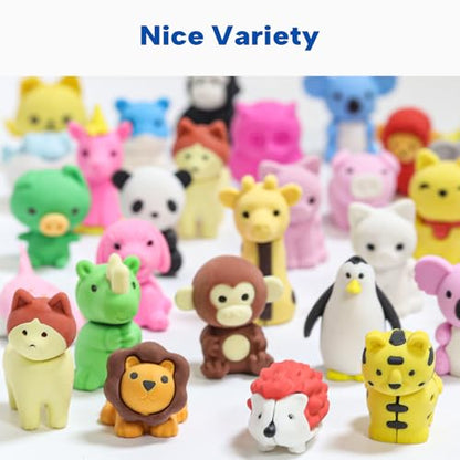 Animal Erasers for Kids (45 Count)