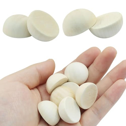 Half Wooden Beads