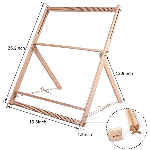 25.2" H x 19.3" W Weaving Loom with Stand for Adults