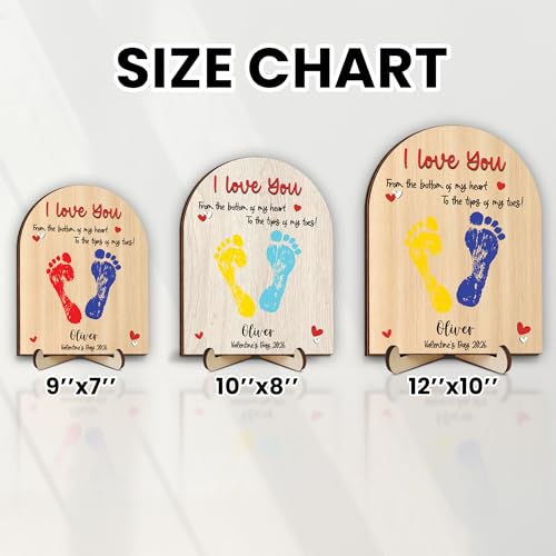 Personalized Handprint Wooden Sign Gift for Baby Showers