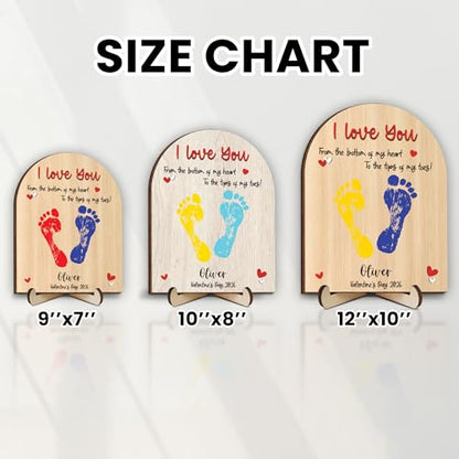 Personalized Handprint Wooden Sign Gift for Baby Showers