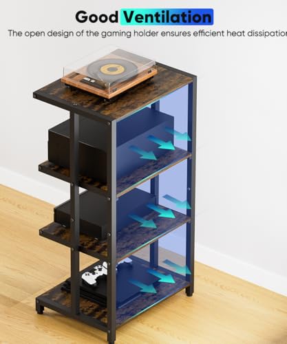 4 Tier Wooden Media Stand (4 Count)