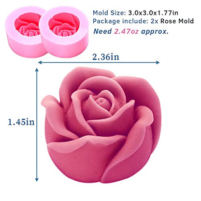 3D Rose Silicone Molds