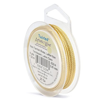 20 Gauge .81 mm Tarnish Resistant Brass Craft Wire