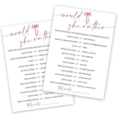 Wedding Shower Games Cards (25 Count)