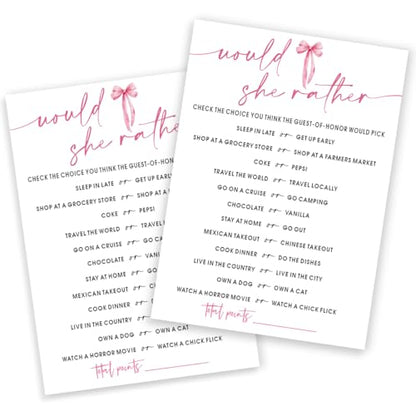 Wedding Shower Games Cards (25 Count)