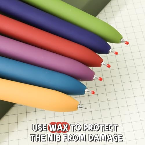 6 Pcs Gel Pens 0.5mm Quick Dry Black Ink Pens Fine Point Smooth Writing Pens (6 Count)