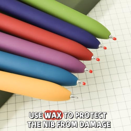 6 Pcs Gel Pens 0.5mm Quick Dry Black Ink Pens Fine Point Smooth Writing Pens (6 Count)