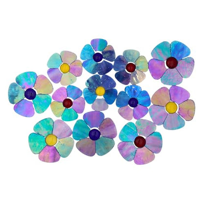 Iridescent Flower Mosaic Tiles