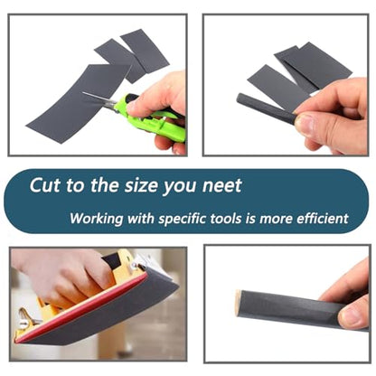 30Pcs 9 x 3.6 Inchs 400 Grit Wet and Dry Handmade Universal Sanding Sheets (30 Count)