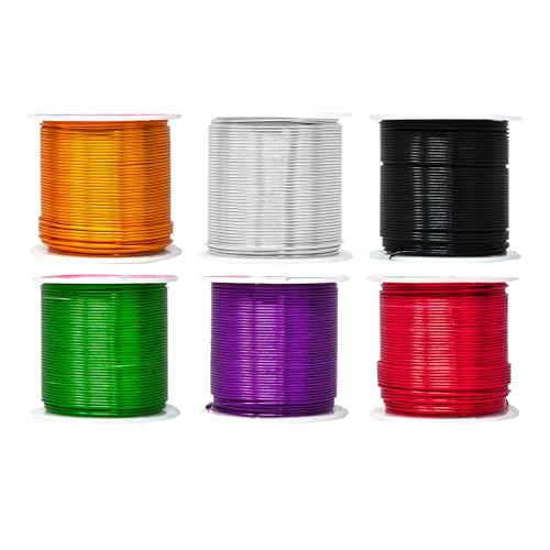 18 GA Silver Black Red Assorted Anodized Aluminum Craft Wire (450 Foot)