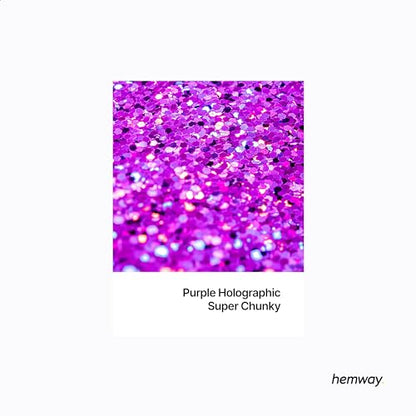 Resin Glitter Purple Holographic 100g Super Chunky (3.5 Ounce)