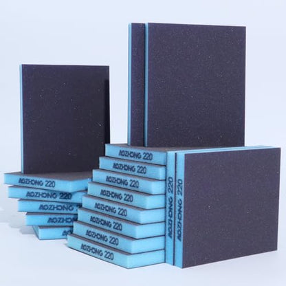 18pcs Sanding Sponge 220 grit Soft Sanding Block Washable and Reusable (18 Count)