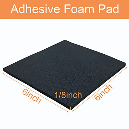 8 Pcs Black Adhesive Foam Pads Closed Cell Foam Sheets 1 (8 Count)