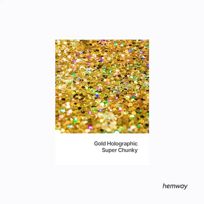 Resin Glitter Gold Holographic 100g Super Chunky (3.5 Ounce)