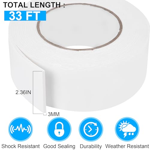 Double Sided Foam Tape 2.36In x 33FT (33 Foot)