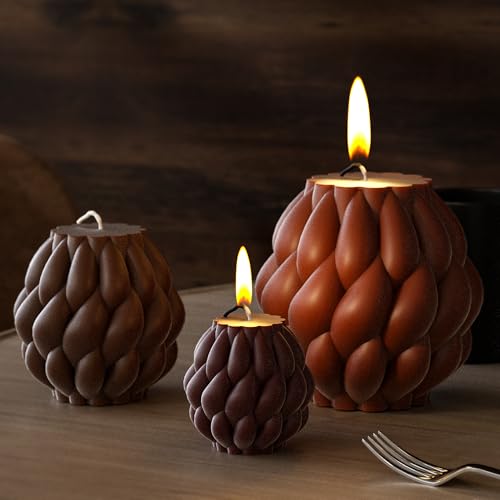 3 Pack Spiral Ball Cylinder Soap & Candle Mold (3 Count)
