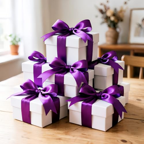 1 Inch x 100yds Dark Purple Satin Ribbon for Crafts (300 Foot)