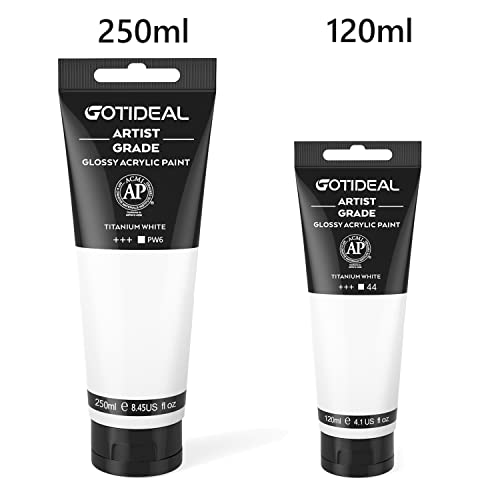 Acrylic Paint Titanium White Tubes (8.79 Fl Oz)