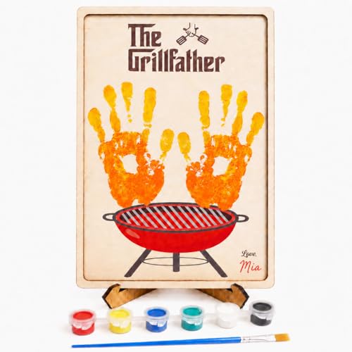 Grillfather BBQ Handprint Father's Day Crafts for Kids