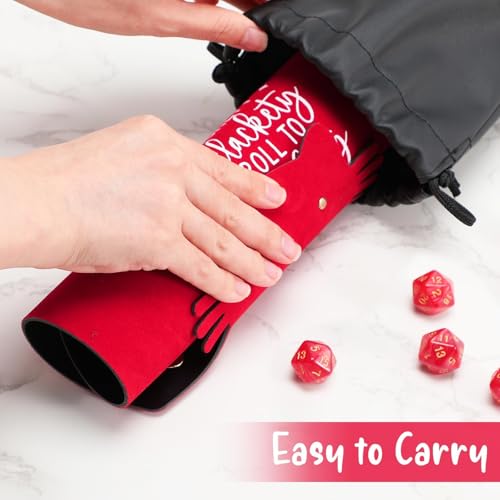 Red Cats Dice Tray Novelty Cat PU Leather Rolling Dice Tray Portable Dice Holder Cute Cat Desk Organizer Funny Gift for RPG