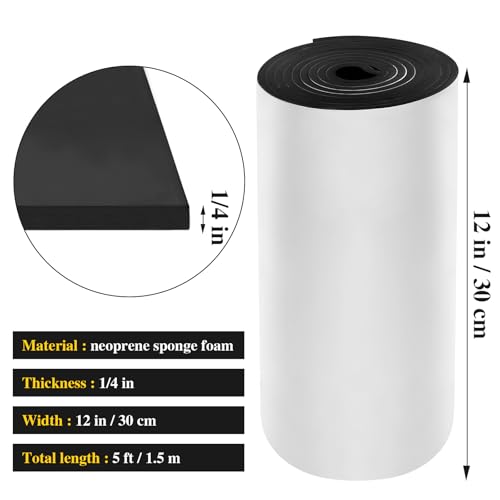 Adhesive Foam Padding Roll Closed Cell Sponge Neoprene Insulation Board Foam Sheet Pad with Sticky Back for Anti Vibration