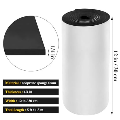 Adhesive Foam Padding Roll Closed Cell Sponge Neoprene Insulation Board Foam Sheet Pad with Sticky Back for Anti Vibration