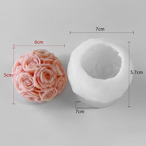 Rose Ball Round Candle Mold