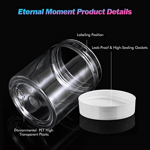 36 Pack 3 OZ Plastic Jars Clear Cosmetic Container with Lids (36 Count)