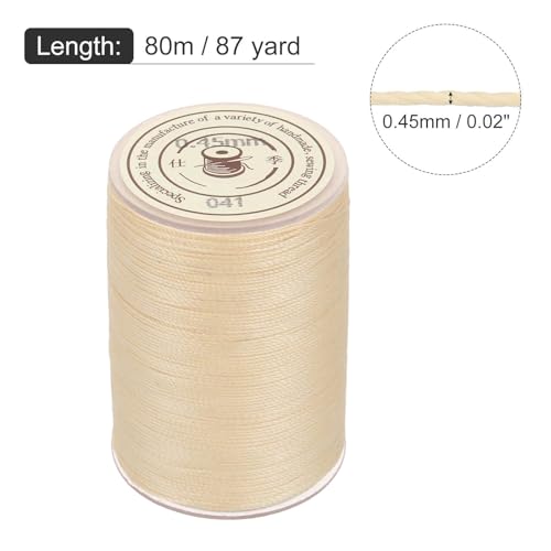 Waxed Cord 0.45mm Waxed Thread 87 Yard Wax String Leather Cord for Bracelet Making