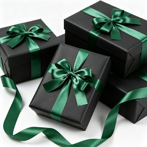 1 Inch x 100yds Dark Green Satin Ribbon for Crafts (300 Foot)