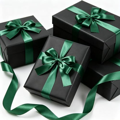 1 Inch x 100yds Dark Green Satin Ribbon for Crafts (300 Foot)
