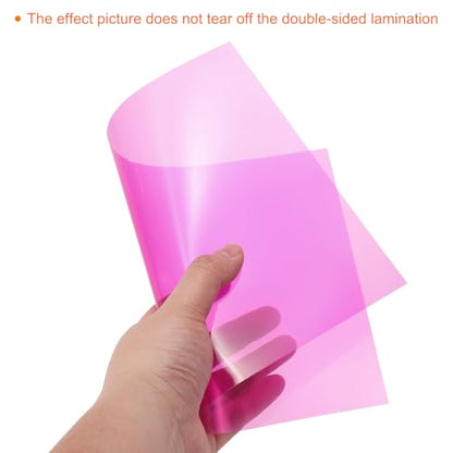 4Pcs A4 Gel Light Lighting Filter Overlay Transparent Color Correction Plastic Vinyl PVC Sheets Photography Television Pink (4 Count)
