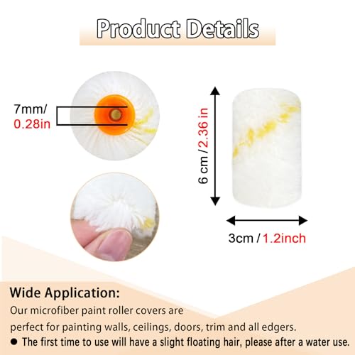 10 Pcs Paint Roller Cover with Frame Set