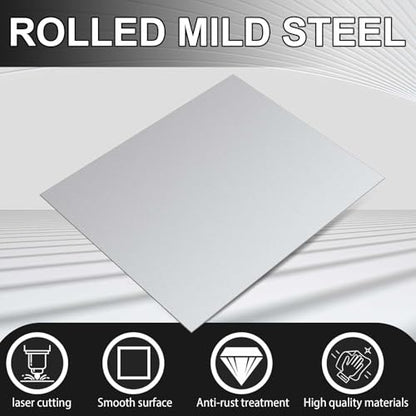 1 Pcs Mild Steel Sheet Cold Rolled 18 Gauge Metal Plate Weldable Metal Sheets for Professional Industrial DIY Use